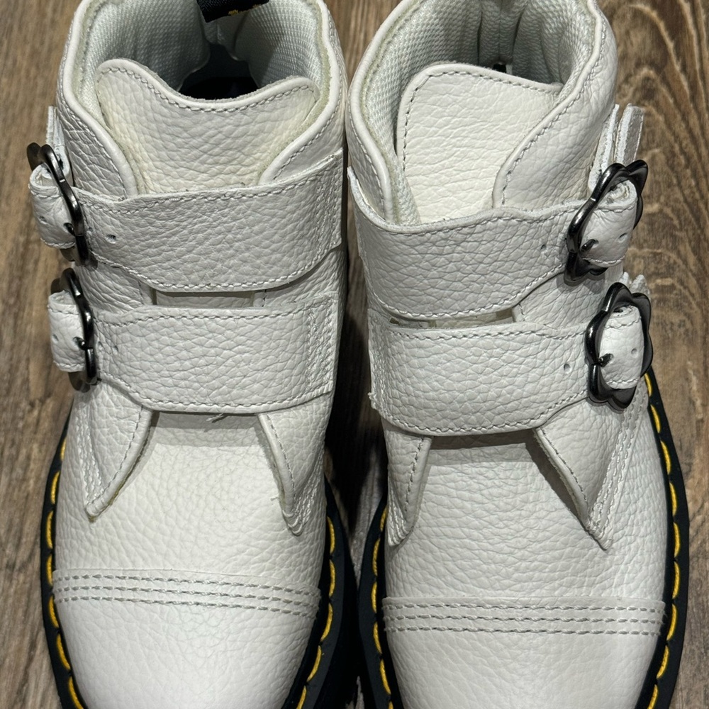 White Kids Shoes with Buckle Straps